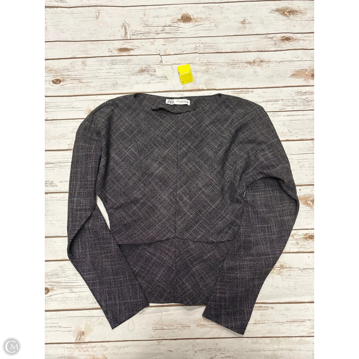 Top Long Sleeve By Zara In Black, Size: Xs