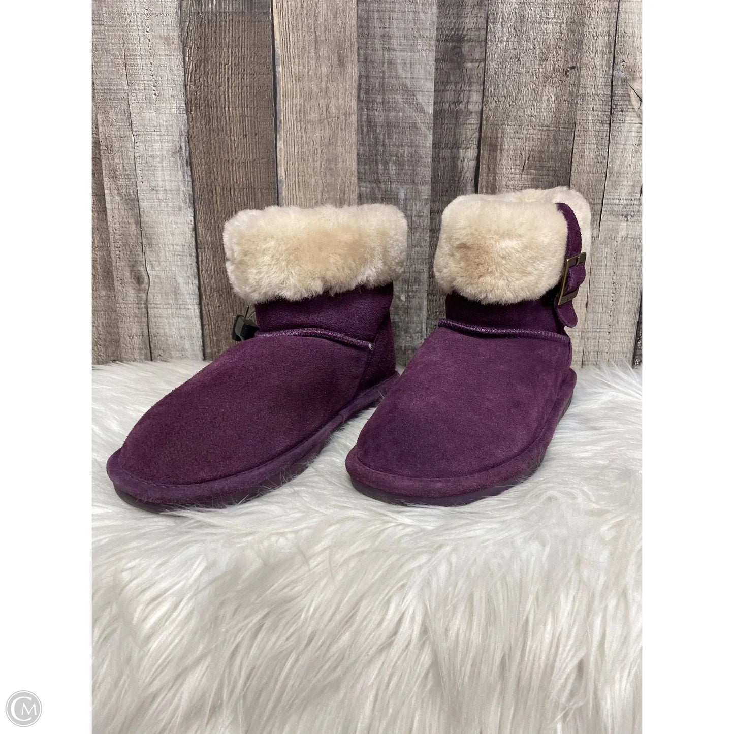 Boots Ankle Flats By Bearpaw In Purple, Size: 7