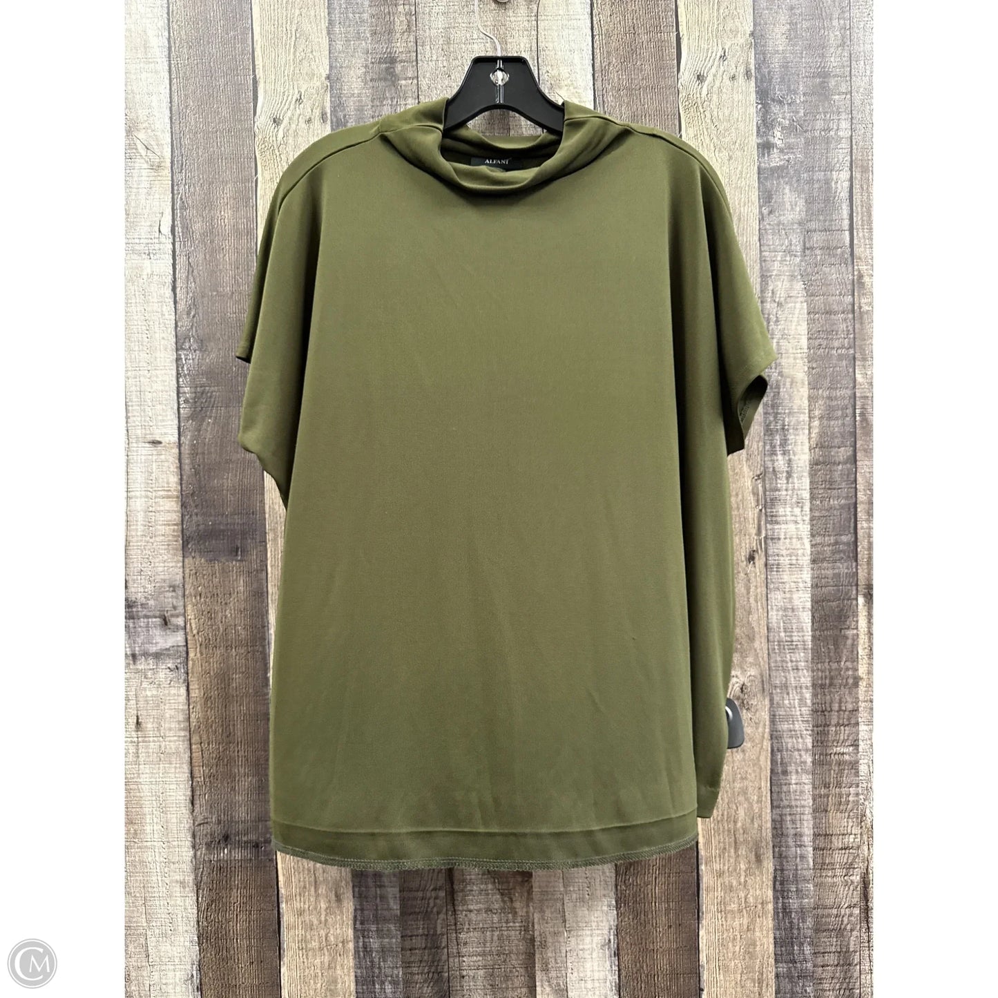 Top Short Sleeve By Alfani In Green, Size: M