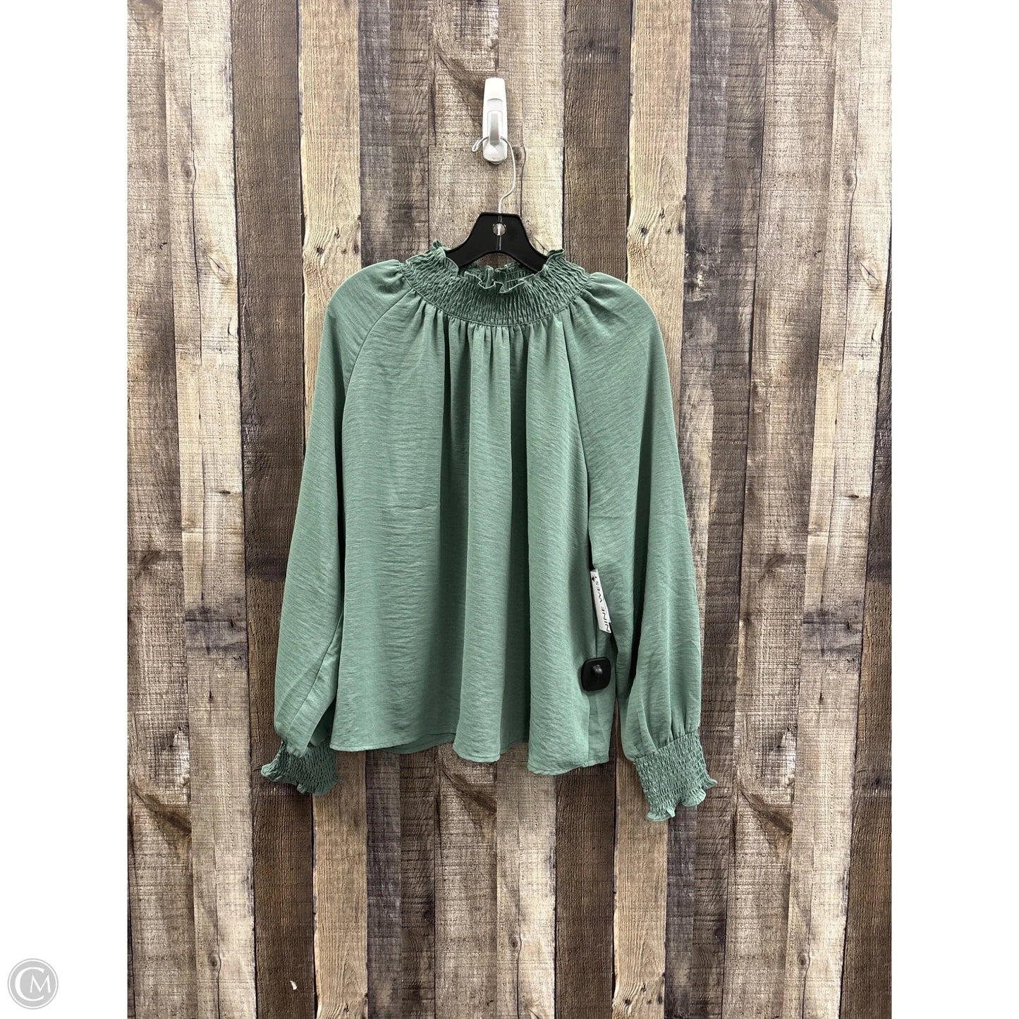 Top Long Sleeve By Nine West In Green, Size: Xl