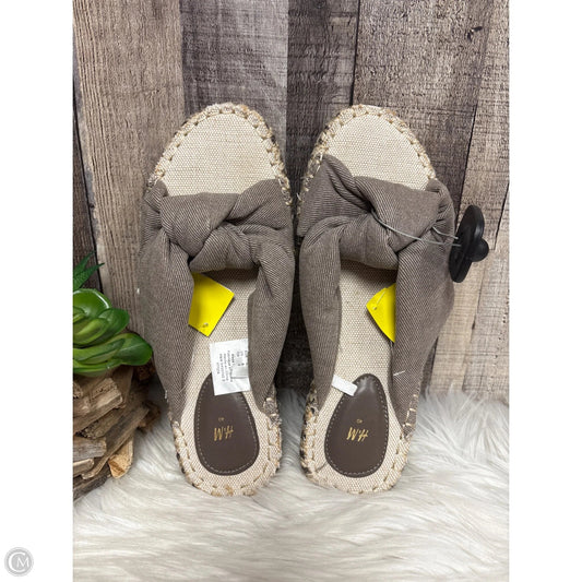 Sandals Flats By H&m In Brown & Cream, Size: 8.5