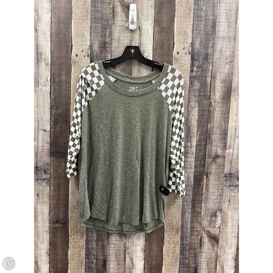 Top 3/4 Sleeve By Maurices In Green, Size: L