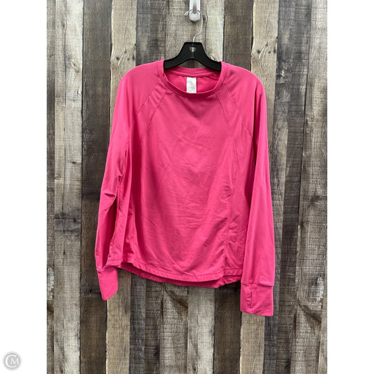 Athletic Top Long Sleeve Crewneck By Members Mark In Pink, Size: L