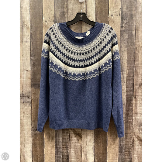 Sweater By Weatherproof In Navy, Size: L