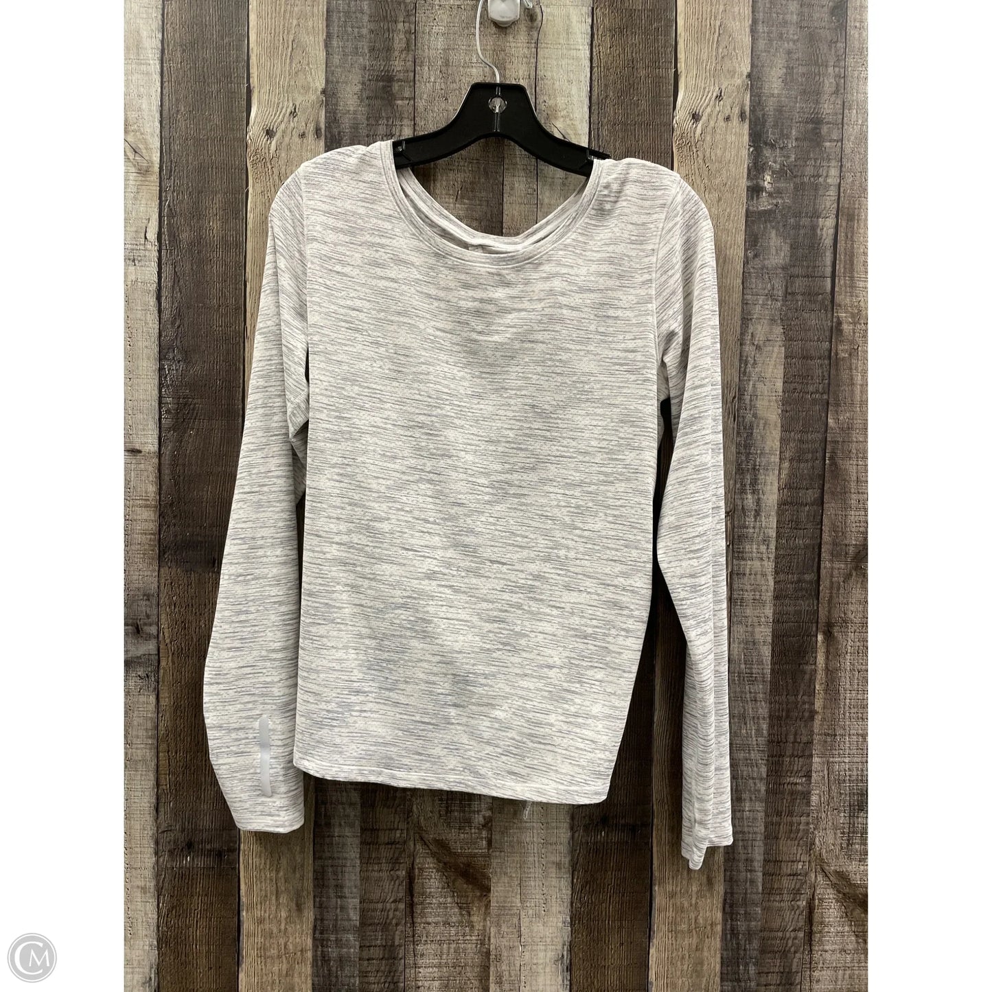 Athletic Top Long Sleeve Collar By Zyia In Grey, Size: Xxl