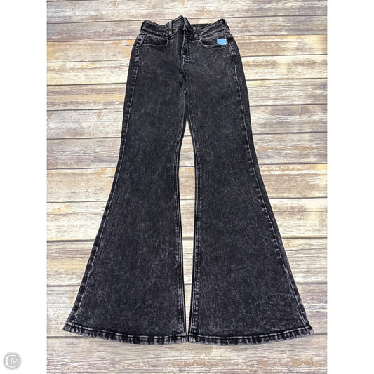 Jeans Flared By Kancan In Black Denim, Size: 4
