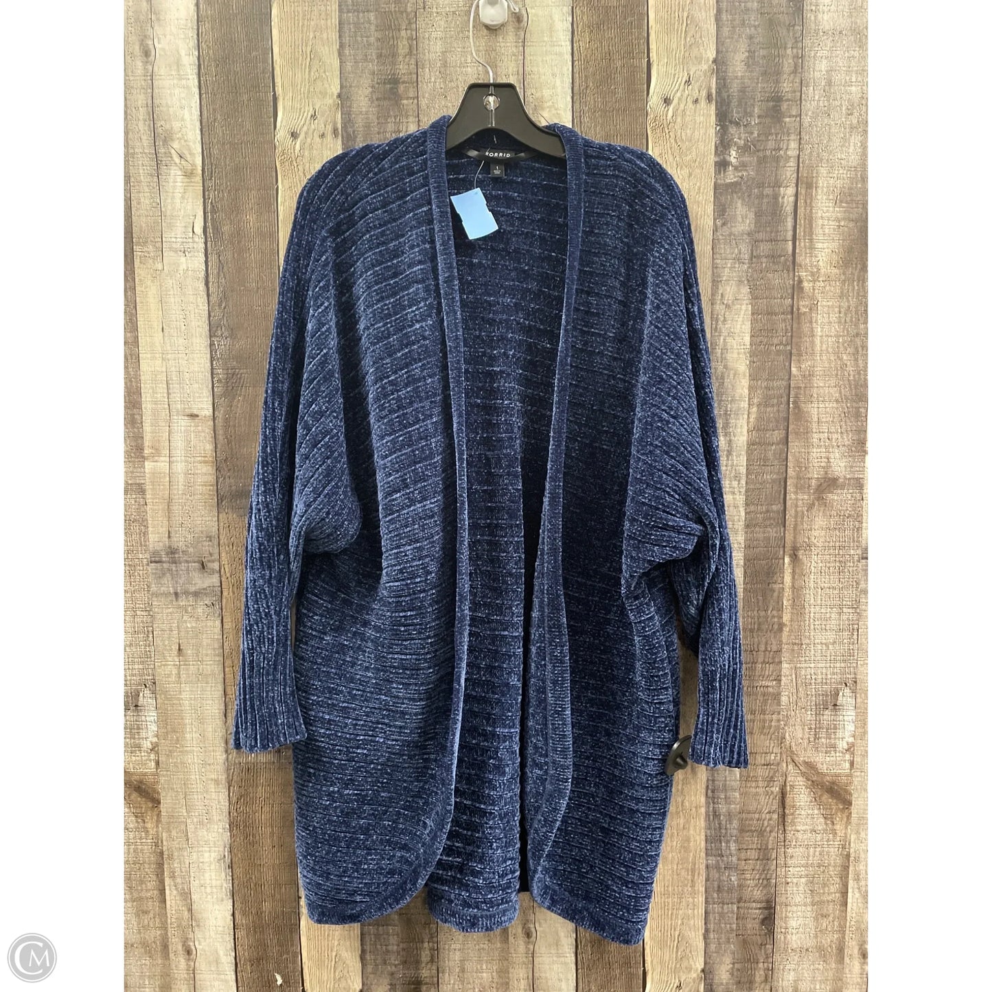 Sweater Cardigan By Torrid In Blue, Size: 1x