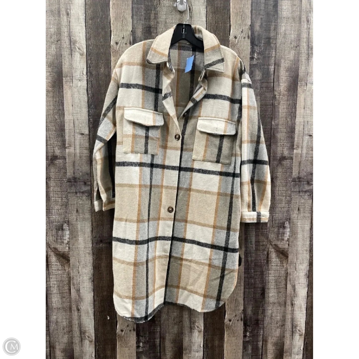 Coat Other By Cmf In Plaid Pattern, Size: S
