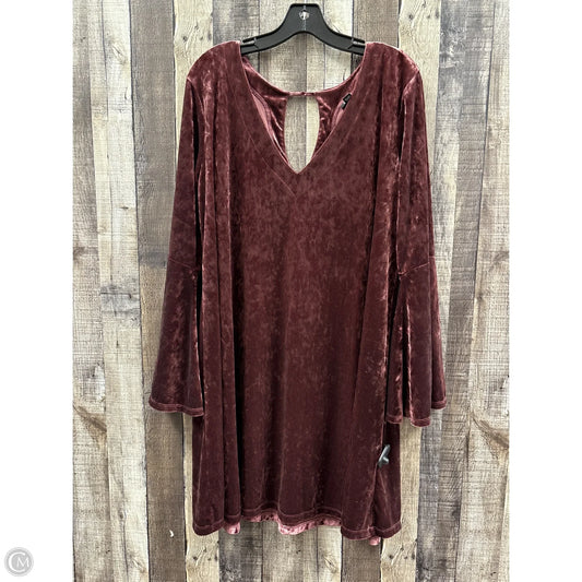 Dress Party Midi By Ana In Maroon, Size: Xl