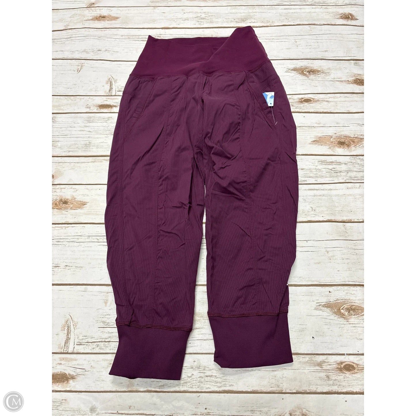 Athletic Capris By Lululemon In Maroon, Size: 4