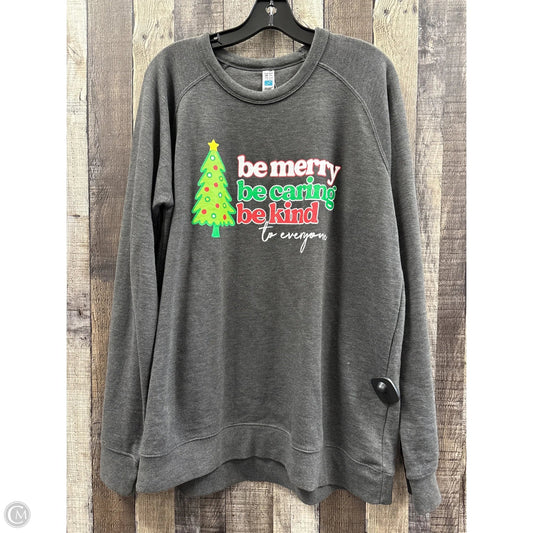 Sweatshirt Crewneck By Cme In Grey, Size: 2x