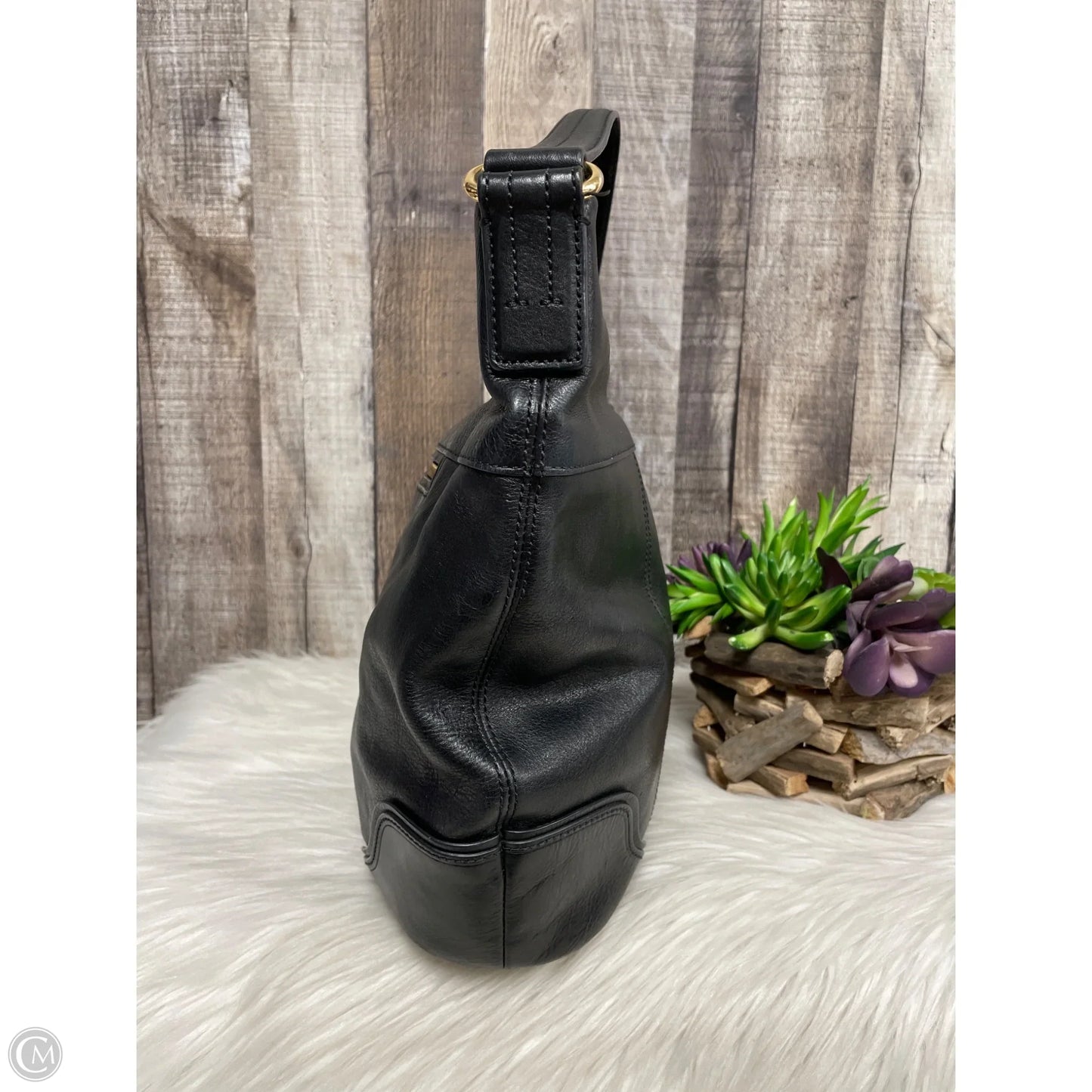 Handbag Leather By Lauren By Ralph Lauren, Size: Large