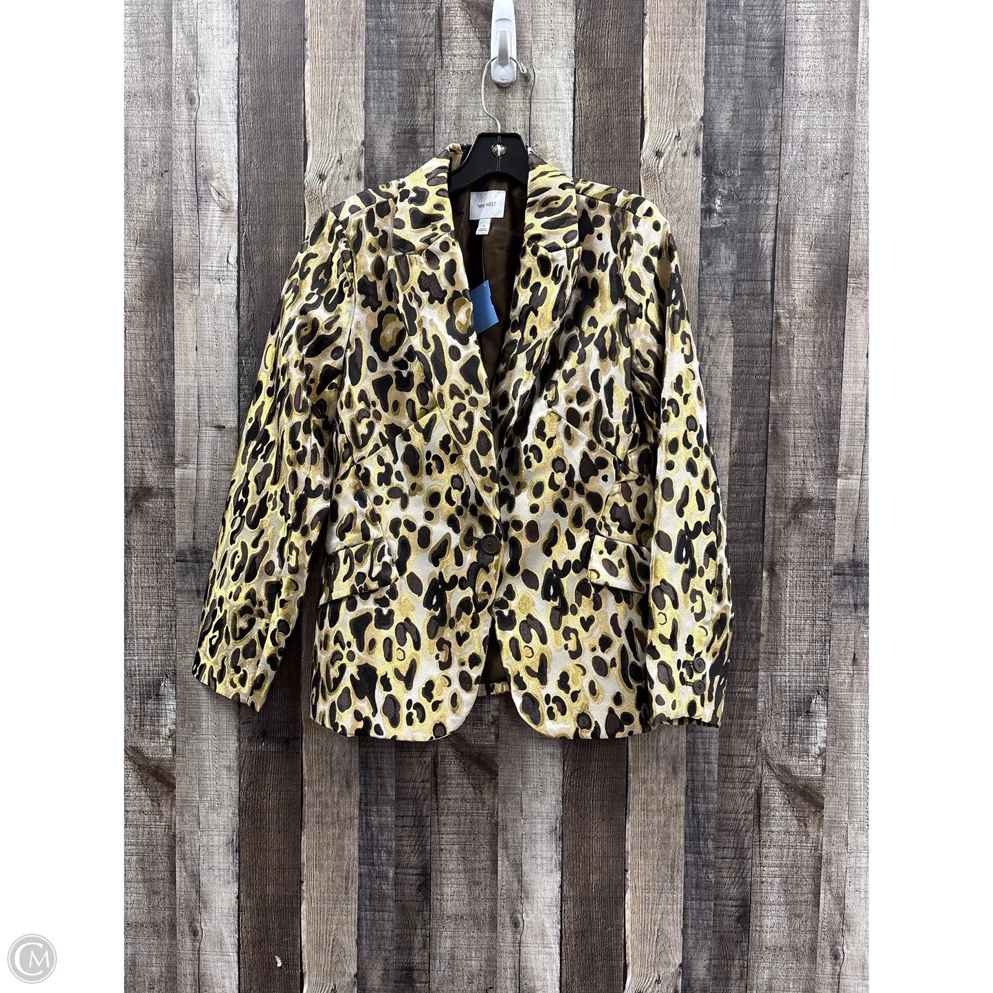 Blazer By Nine West In Animal Print, Size: M