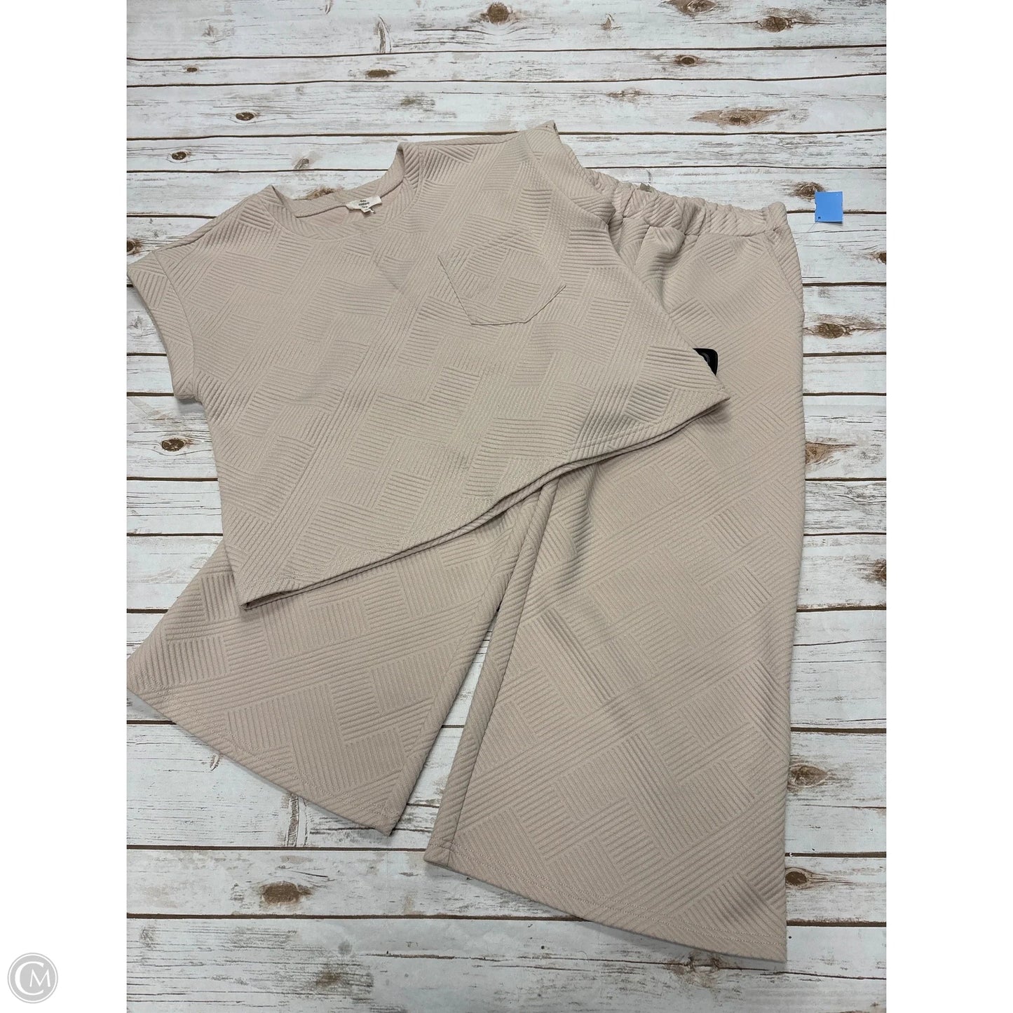 Pants Set 2pc By Entro In Beige, Size: M