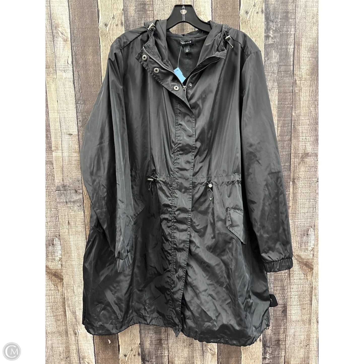 Jacket Windbreaker By Torrid In Black, Size: 2x