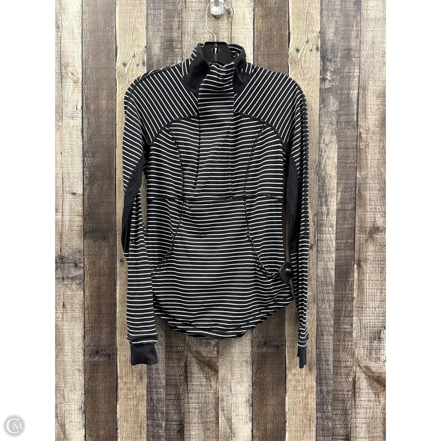 Athletic Jacket By Lululemon In Black & White, Size: 6