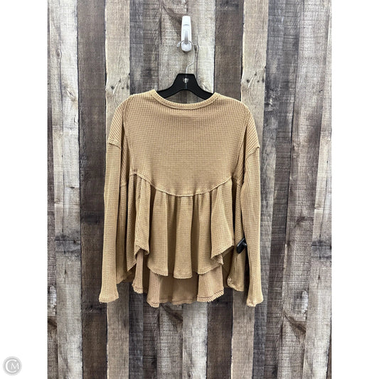 Top Long Sleeve By We The Free In Tan, Size: Xs