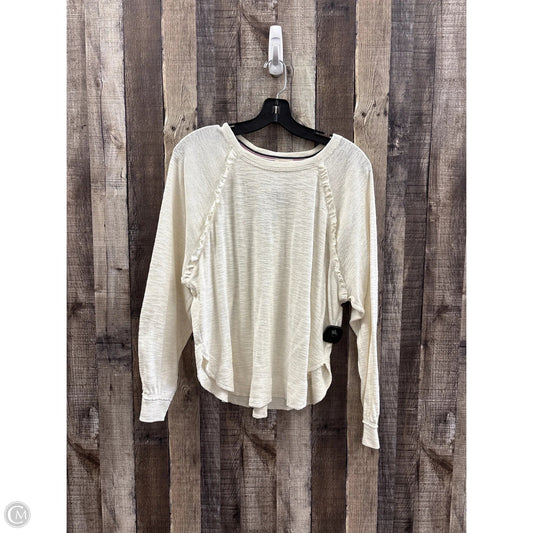 Top Long Sleeve By Pilcro In Cream, Size: S