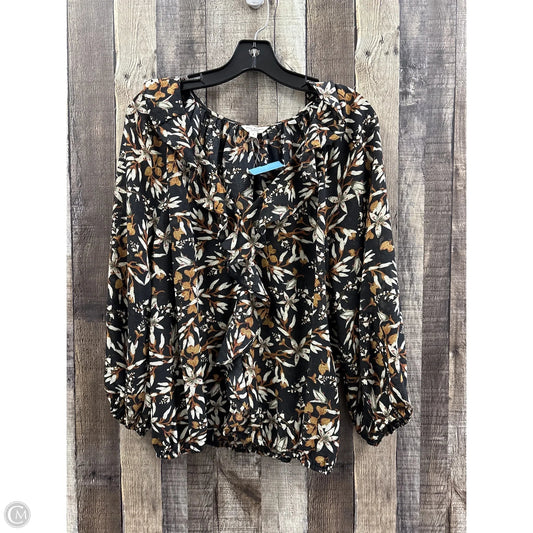 Top Long Sleeve By Max Studio In Multi-colored, Size: L