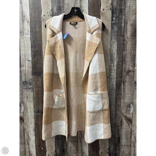Cardigan By Steve Madden In Tan & White, Size: M