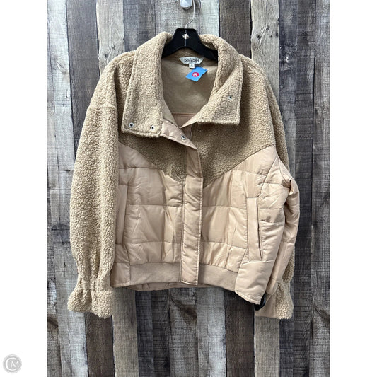 Jacket Fleece By Davi & Dani In Tan, Size: M