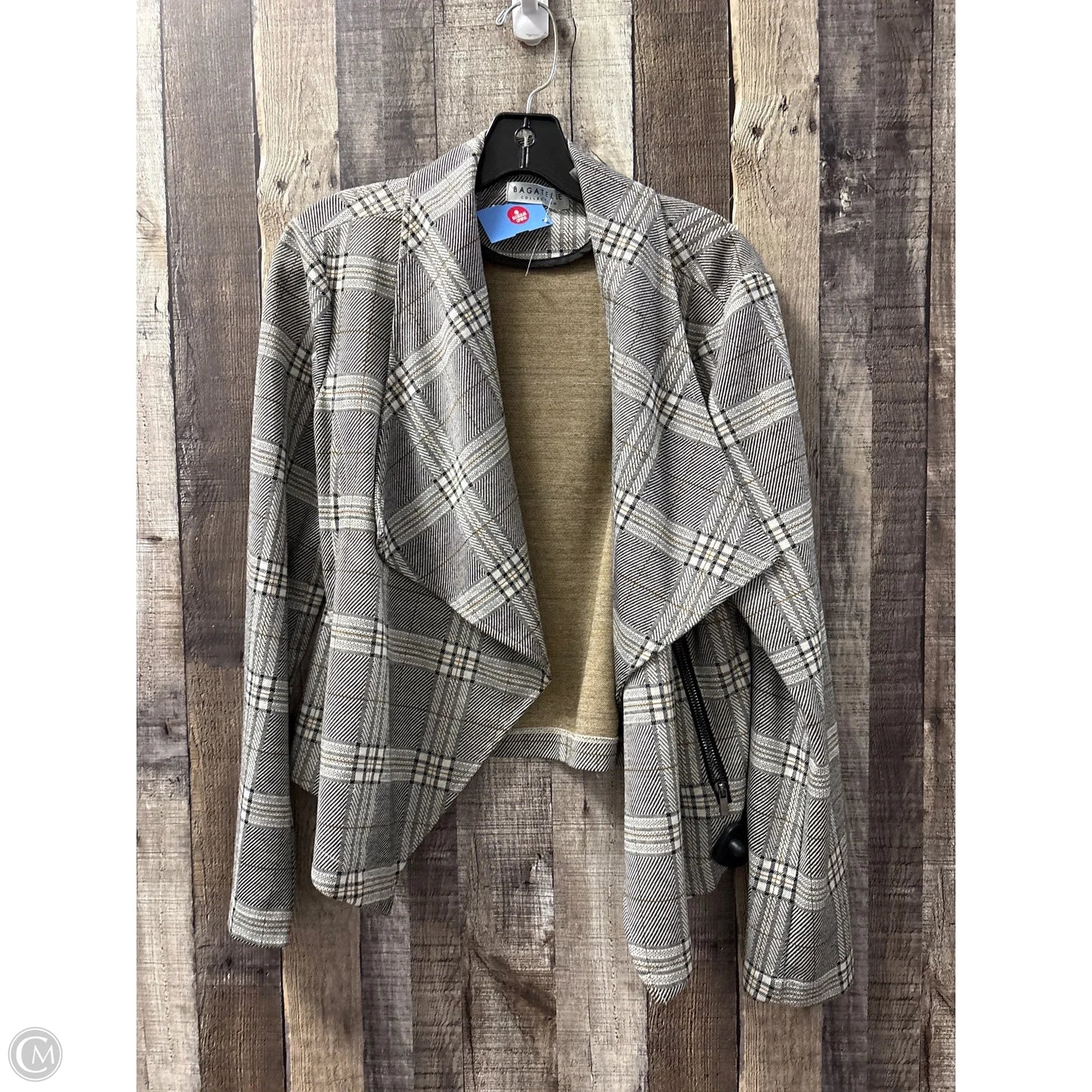 Blazer By Bagatelle In Plaid Pattern, Size: L