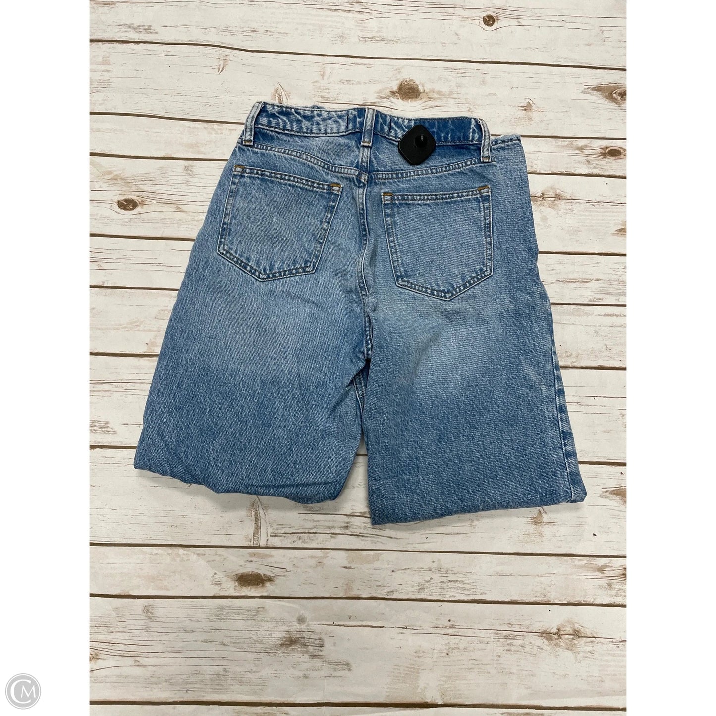 Jeans Wide Leg By Abercrombie And Fitch In Blue Denim, Size: 0