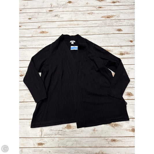 Sweater Cardigan By Croft And Barrow In Black, Size: 2x