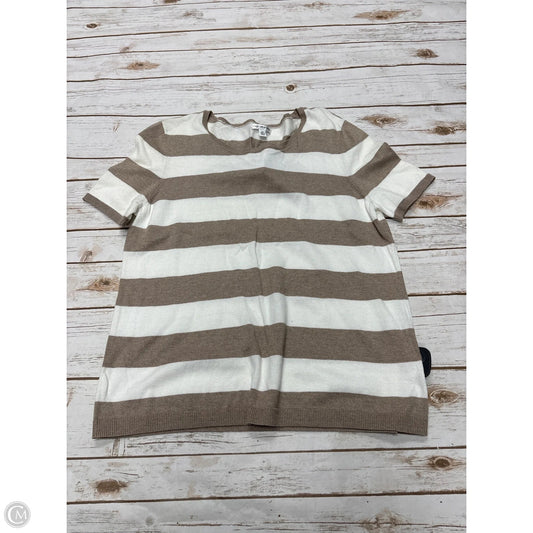Sweater Short Sleeve By Croft And Barrow In Beige, Size: Xl
