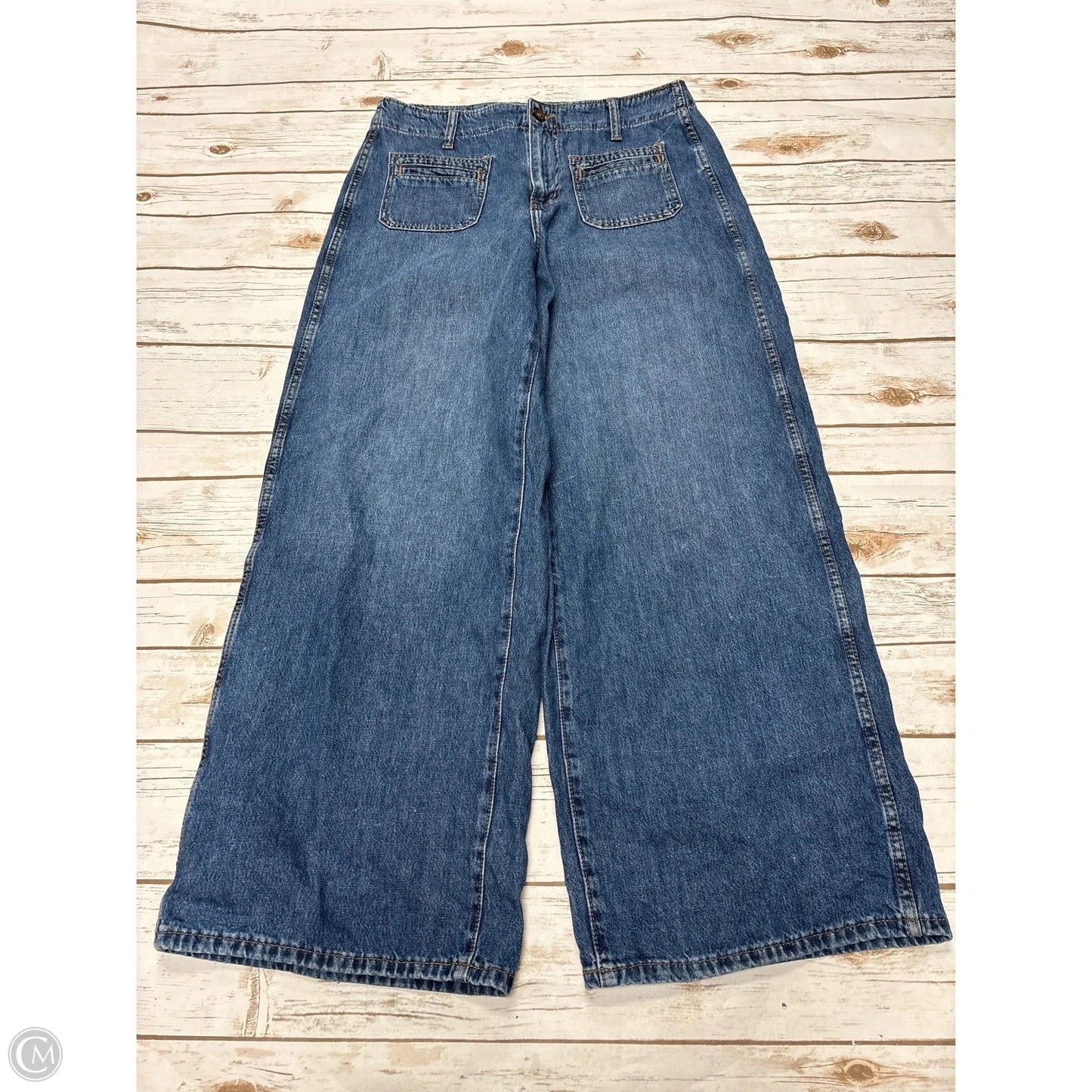 Jeans Wide Leg By Old Navy In Blue Denim, Size: 10