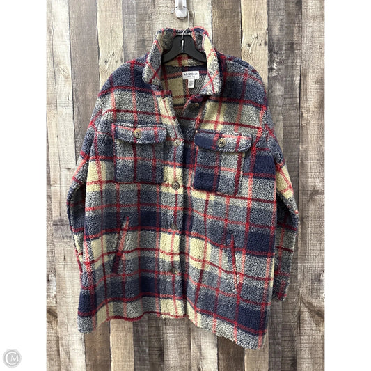 Jacket Shirt By Arizona In Plaid Pattern, Size: Xl