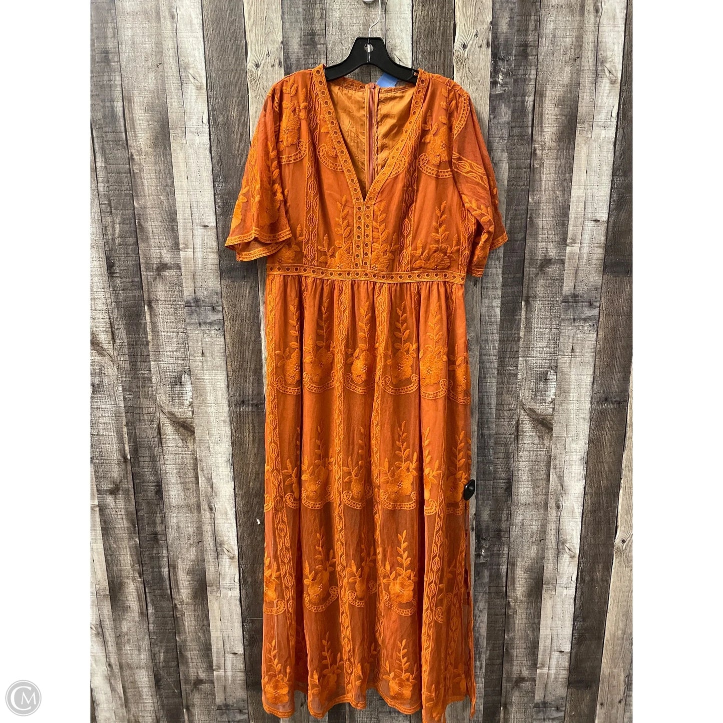 Dress Casual Maxi By Cmf In Bronze, Size: 2x