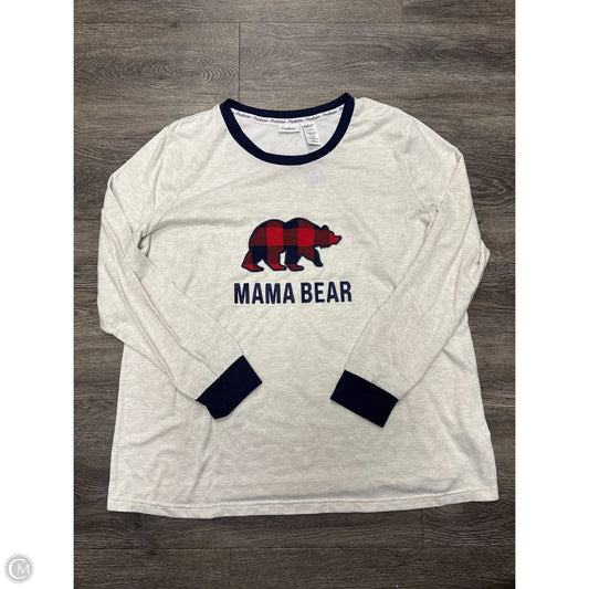 Top Long Sleeve By Cme In Cream, Size: 2x