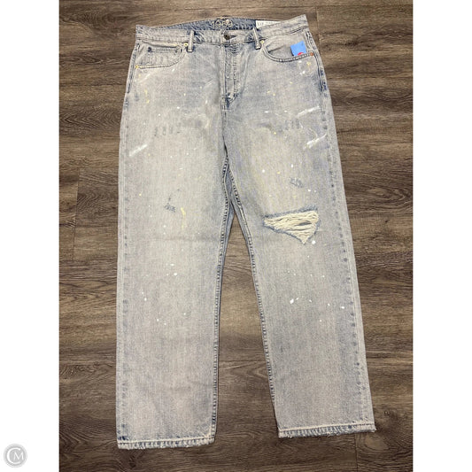 Jeans Straight By Gap In Blue Denim, Size: 14