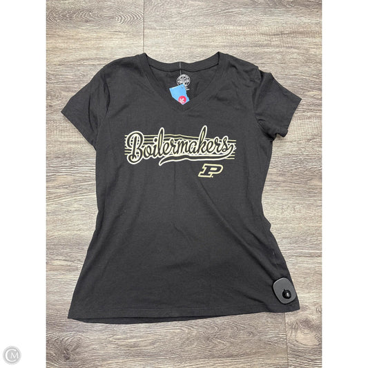 Athletic Top Short Sleeve By Cme In Black, Size: S