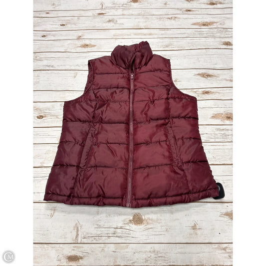 Vest Puffer & Quilted By Cme In Maroon, Size: L