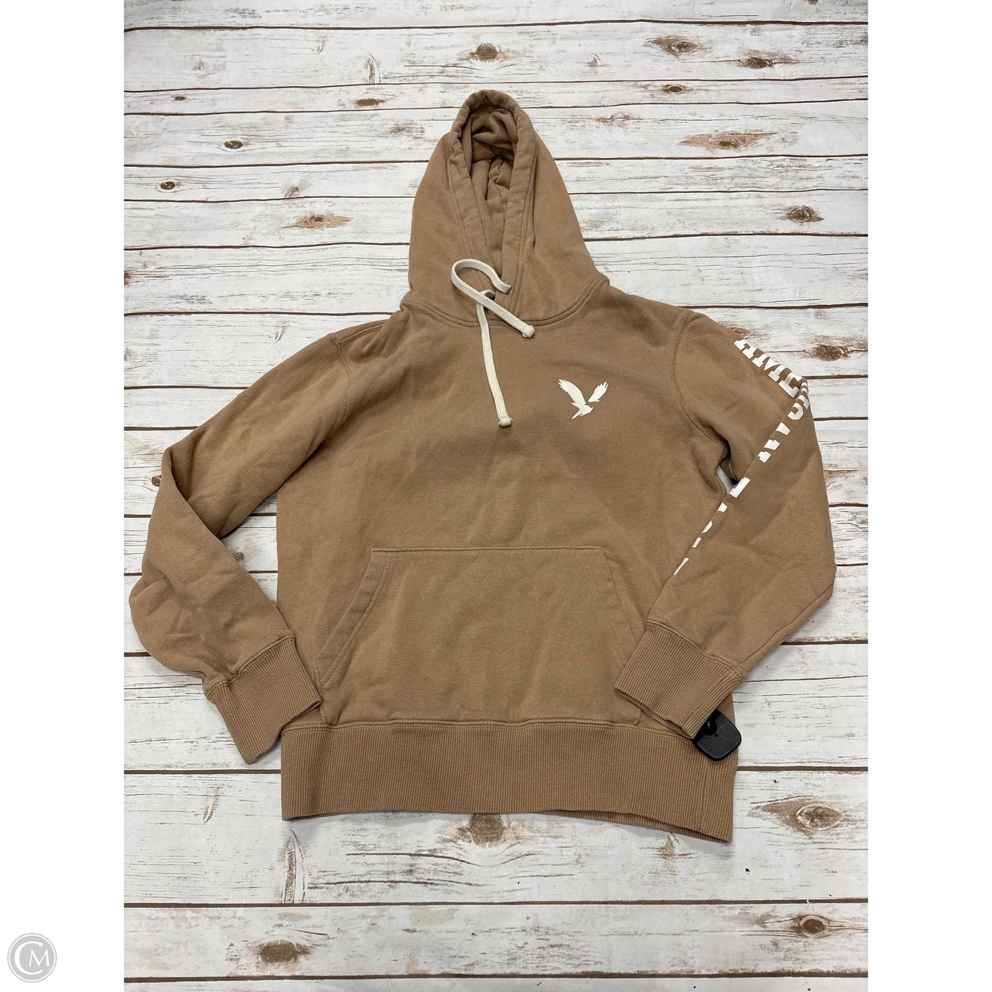 Sweatshirt Hoodie By American Eagle In Tan, Size: S