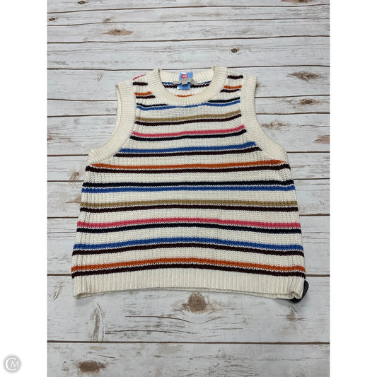 Top Short Sleeve By Loft In Striped Pattern, Size: L