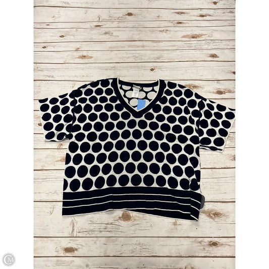 Sweater By Cabi In Blue & White, Size: L