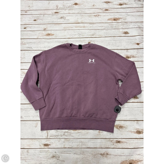 Athletic Sweatshirt Crewneck By Under Armour In Purple, Size: M