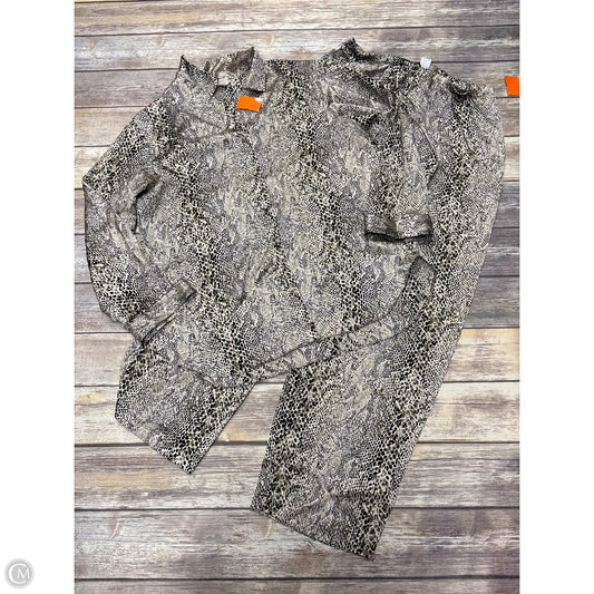 Pajamas 2pc By Cme In Snakeskin Print, Size: L