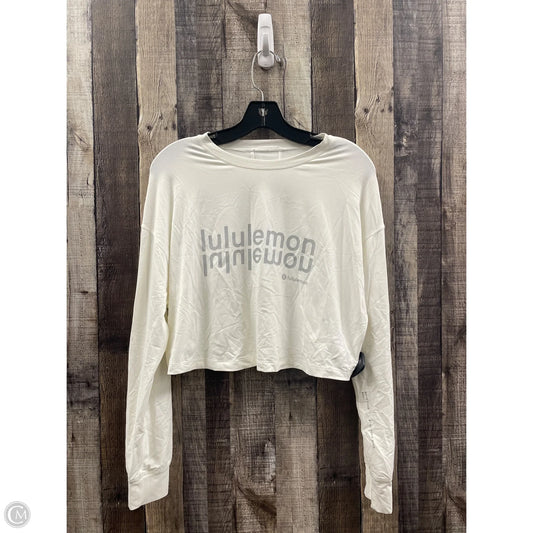 Athletic Top Long Sleeve Crewneck By Lululemon In Grey, Size: 4