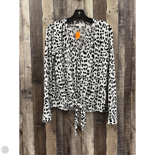 Top Long Sleeve By Dana Buchman In Animal Print, Size: S