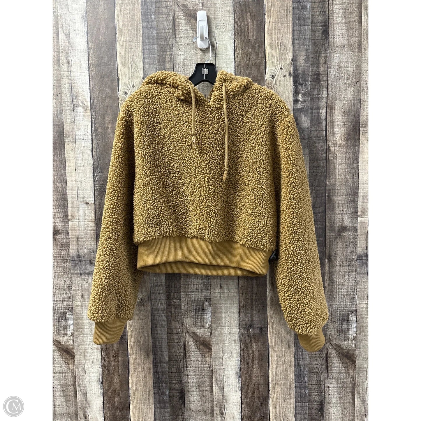 Jacket Fleece By Forever 21 In Gold, Size: M