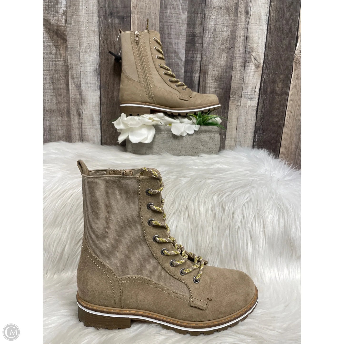Boots Combat By Cme In Animal Print, Size: 8