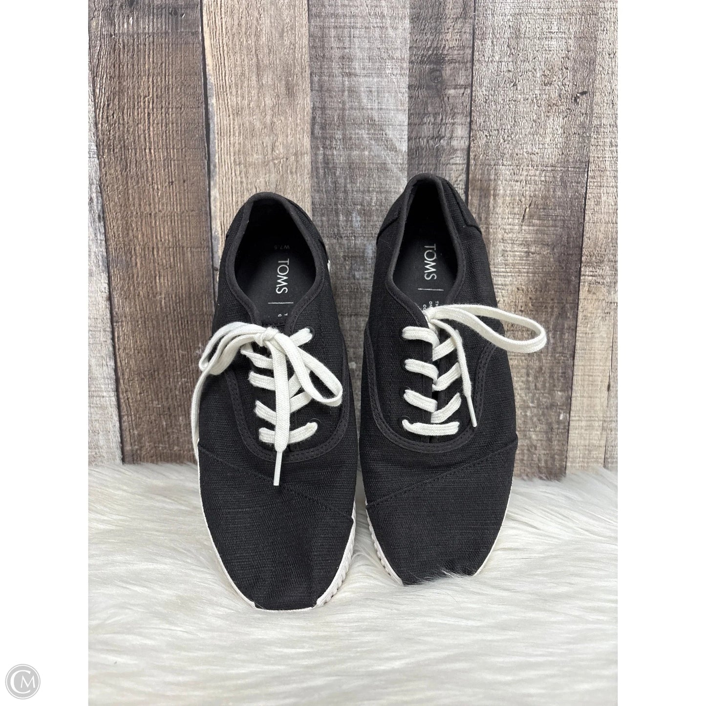 Shoes Sneakers By Toms In Black, Size: 7.5