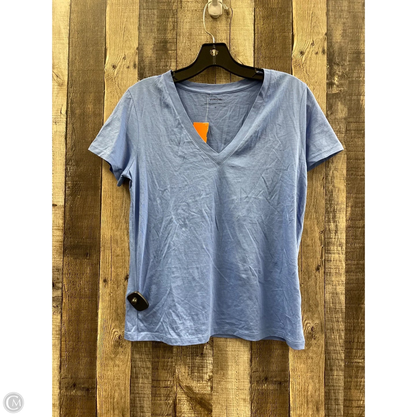 Top Short Sleeve Basic By Vince In Blue, Size: M