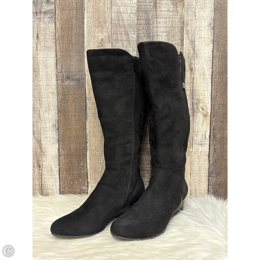 Boots Knee Heels By Impo In Black, Size: 7