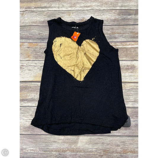 Top Sleeveless By Chaser In Black & Gold, Size: Xs