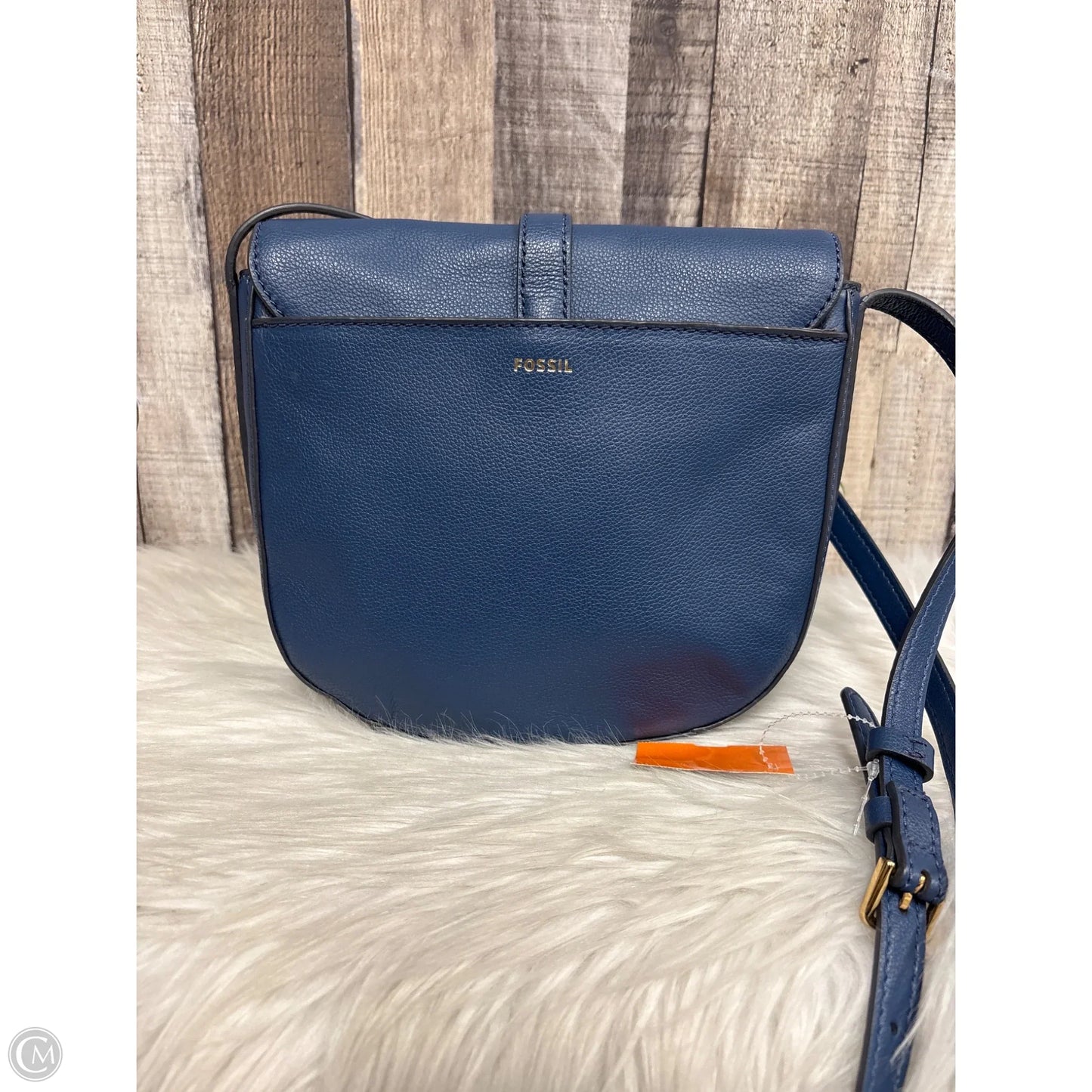 Crossbody Leather By Fossil, Size: Medium